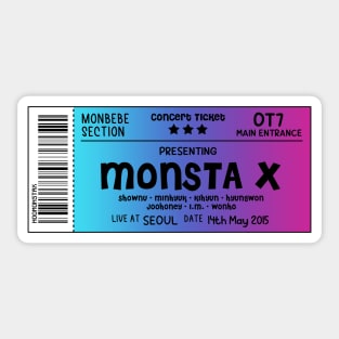 MONSTA X Concert Ticket Sticker